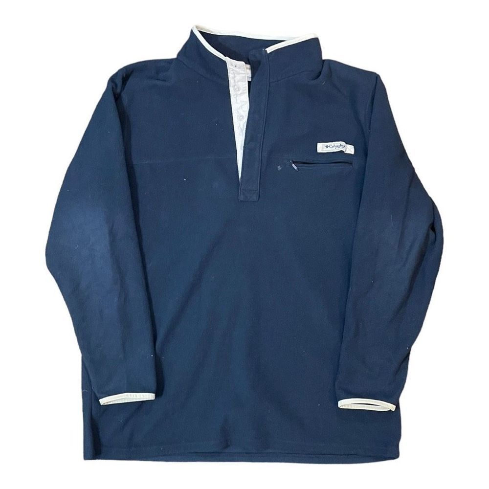 Mens Columbia 1/4 Button Long sleeve Fleece pull over size XL